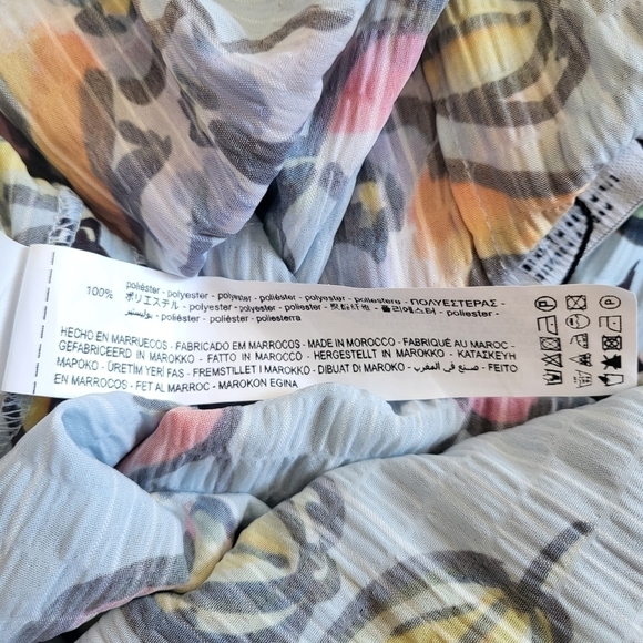 New Zara Fruit Printed Oversized Button Front Multicolored Shirt/Blouse/Top Sz S - Picture 15 of 15